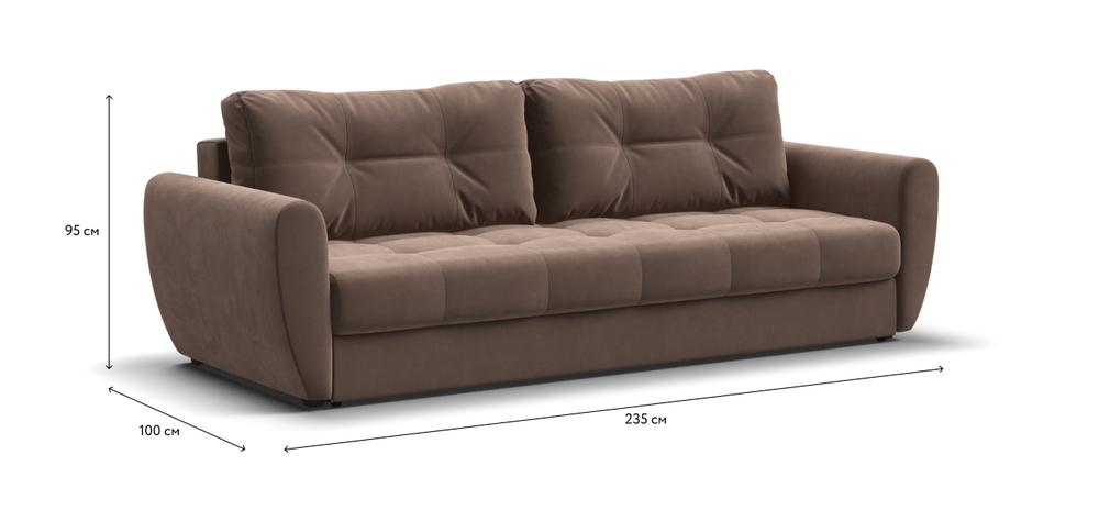 Диван Престон велюр Монолит мокко