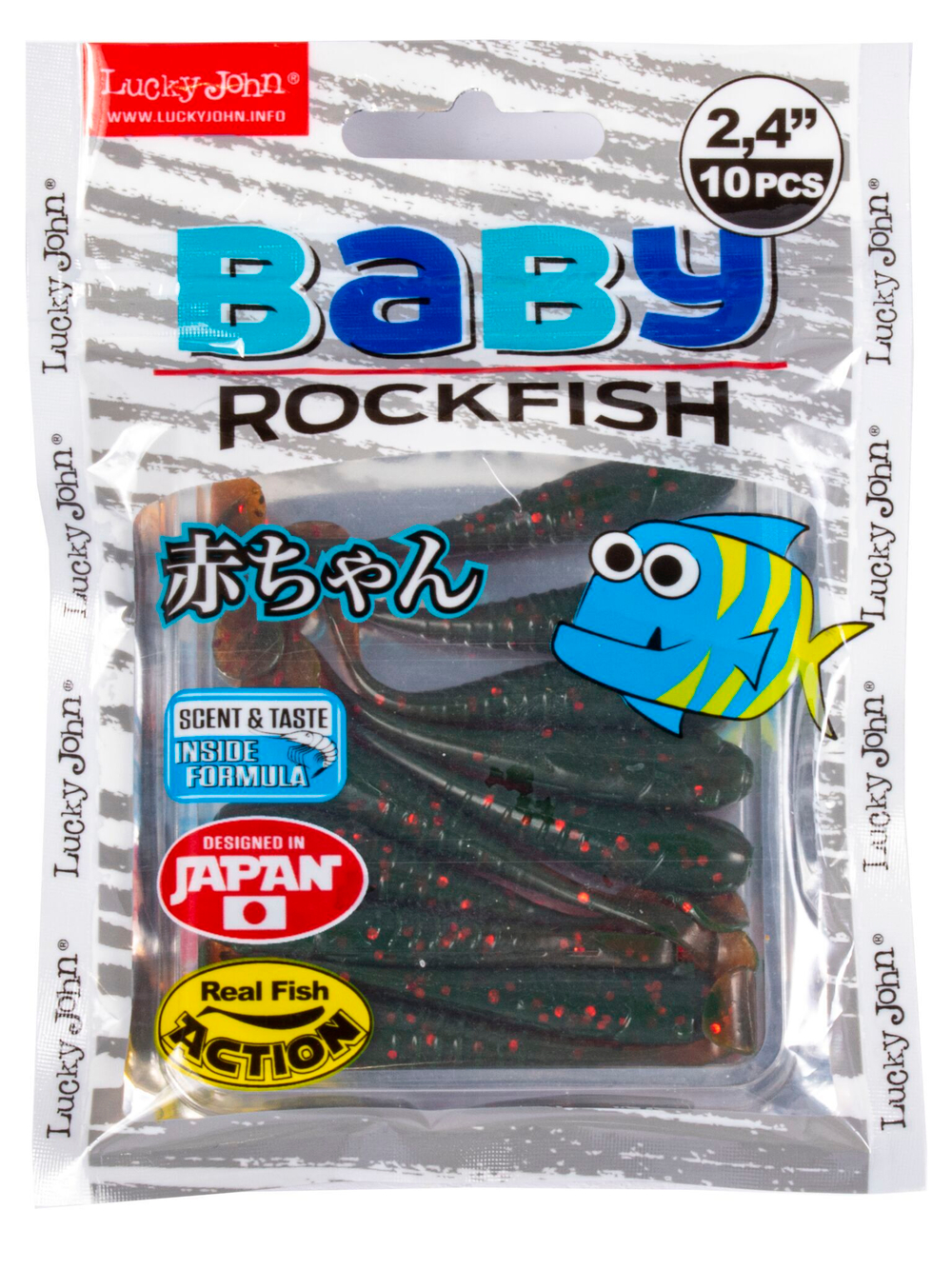 Виброхвосты съедобные искусственные LJ Pro Series BABY ROCKFISH 2,4in (06.10)/085 10шт.