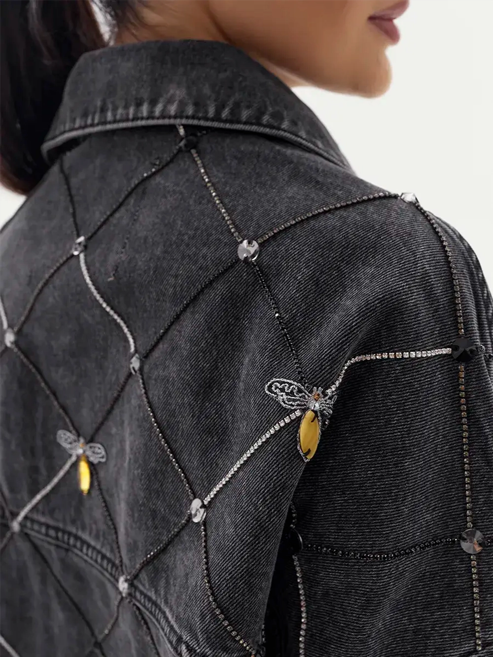 Жакет джинсовый black classic AMBER BEES