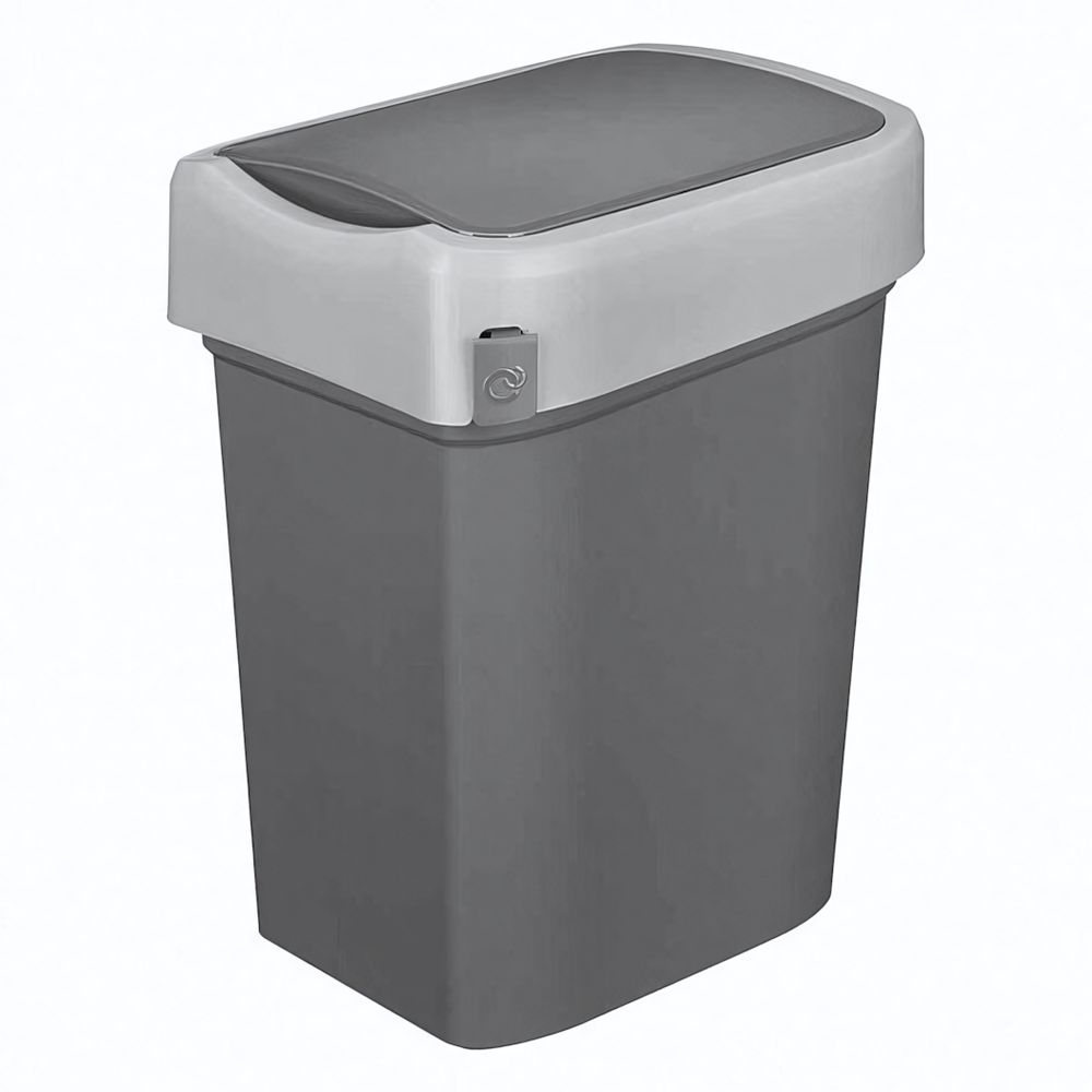 Контейнер для мусора с поворотной крышкой &quot;smart bin&quot; 25л (серый)