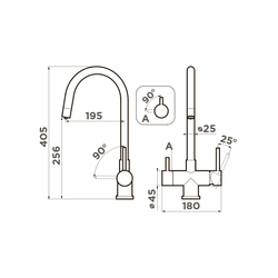 Смеситель для кухни Omoikiri Akita GB Графит