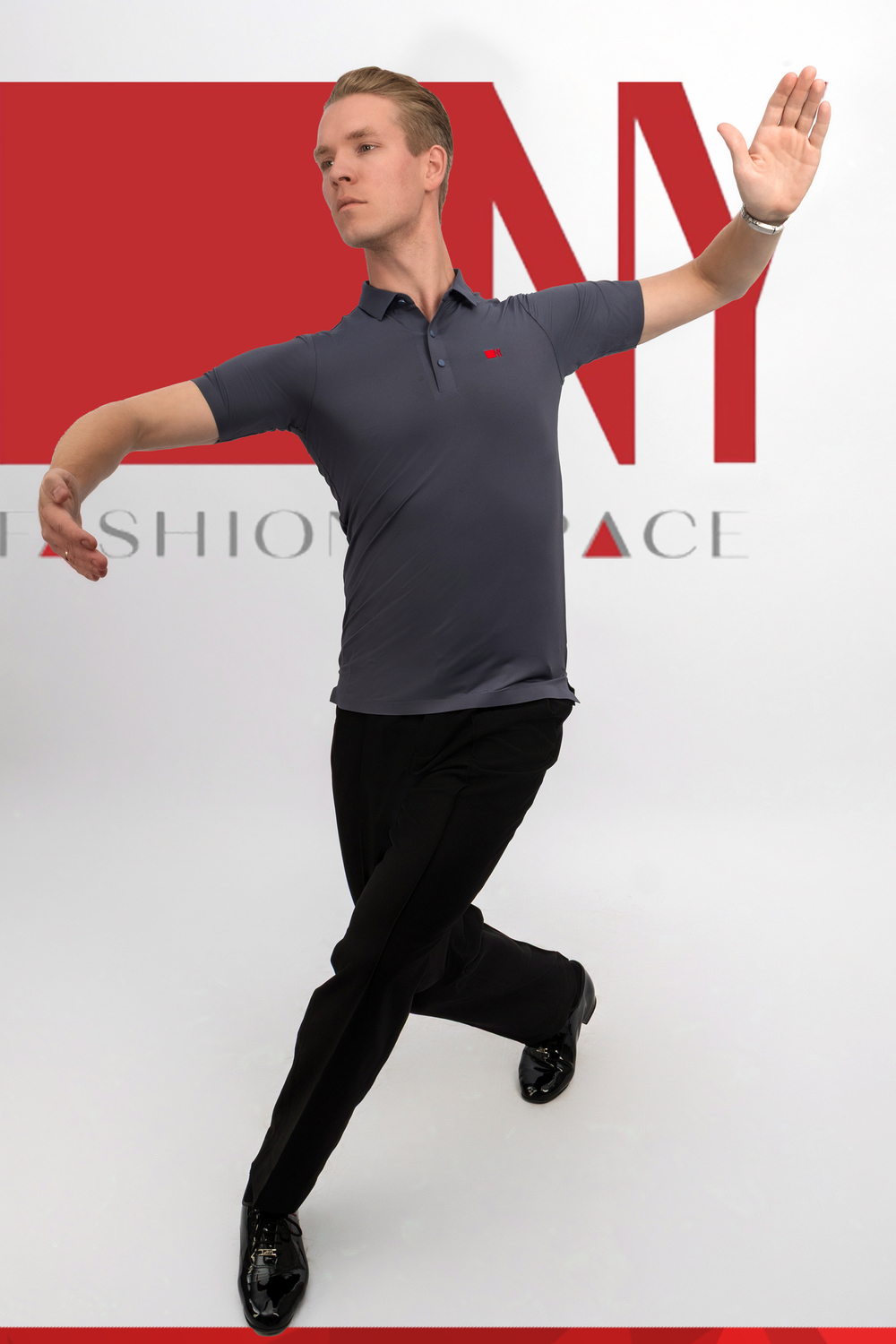 Поло Slim-Fit titanium
