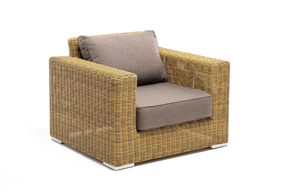 "Боно" лаунж-зона из искусственного ротанга, цвет соломенный