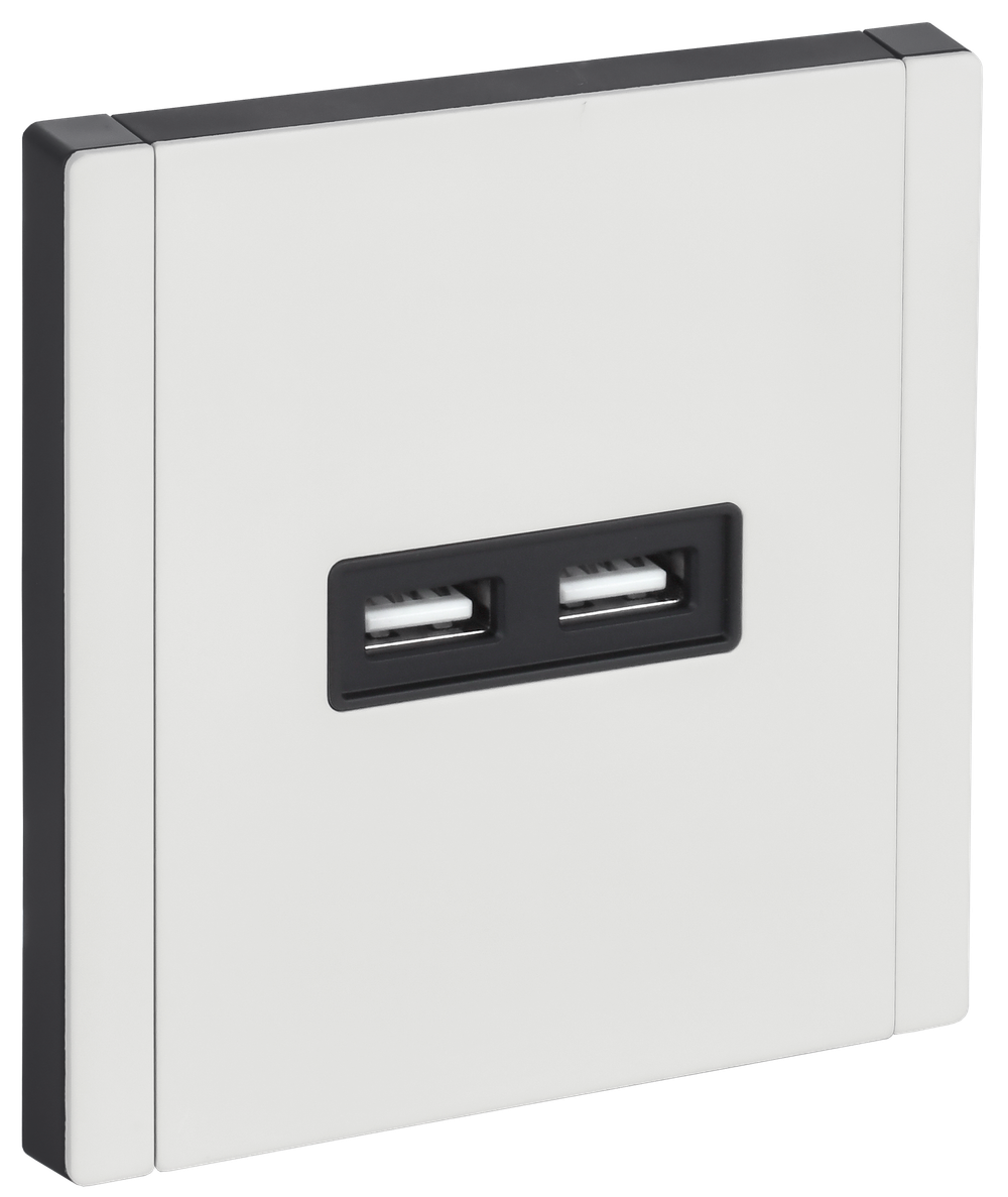 FORTE&PIANO Розетка USB A+A 3,1А FP249M металл белый IEK