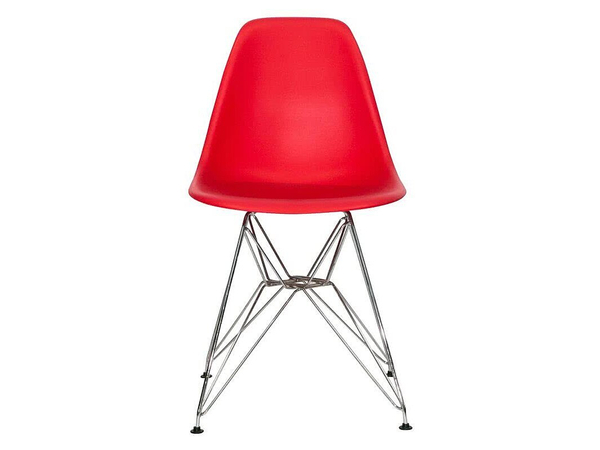 Стул  Tuscany в стиле Eames красный /хром