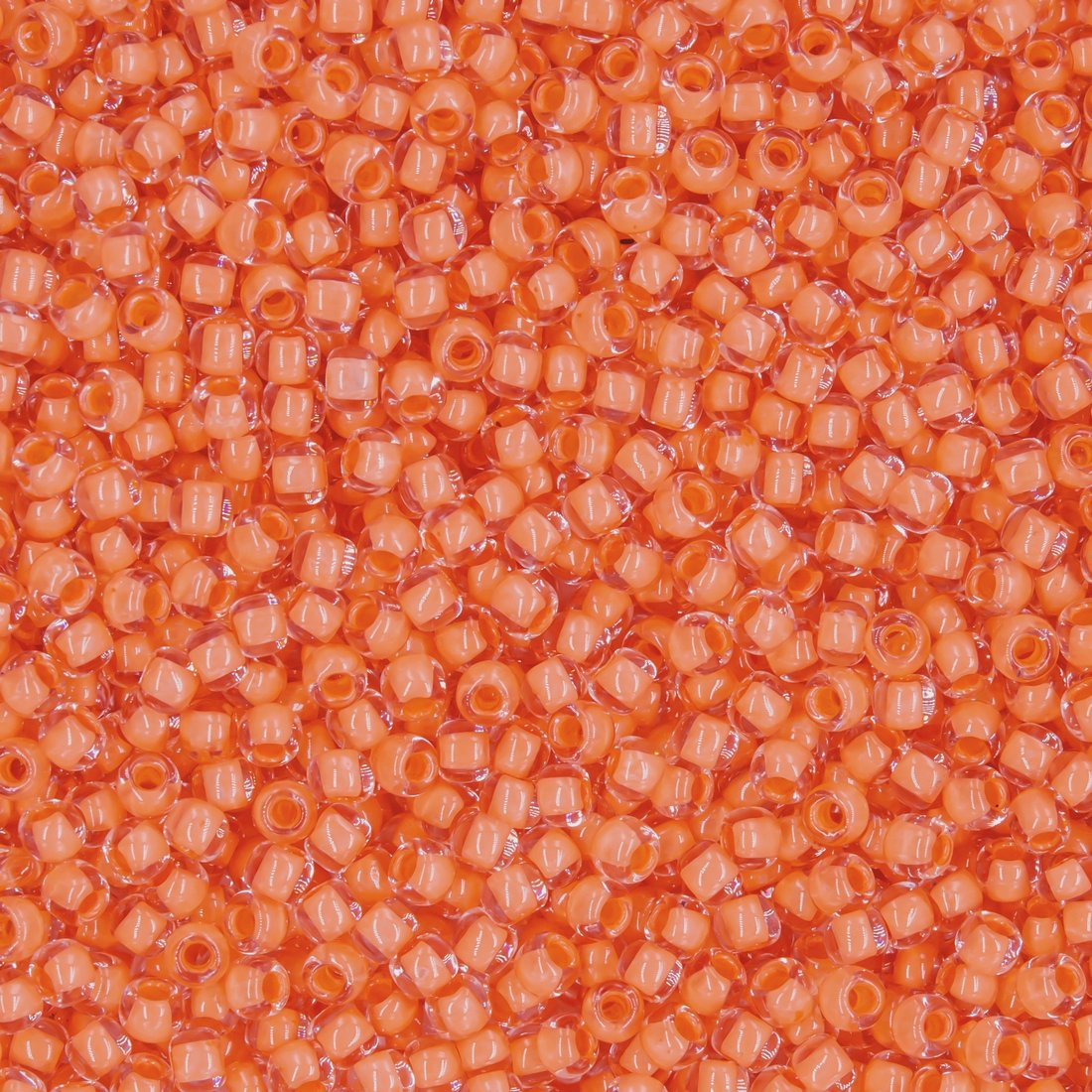 Японский бисер TOHO Round 11/0 (№963), окрашенный изнутри прозрачный