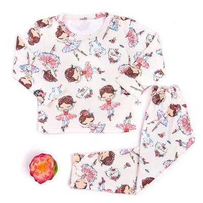 Пижама д/девочки, с принтом р-р 98 Арт. 384644-1