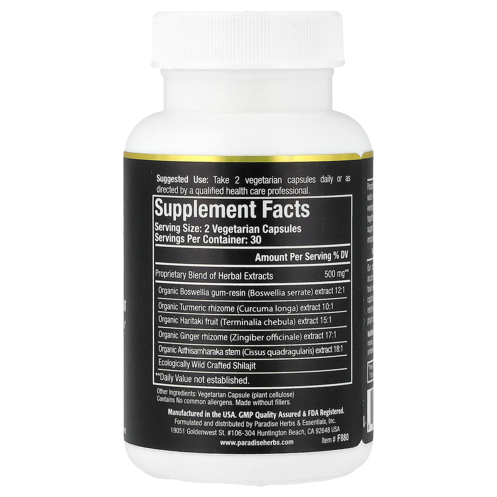 Paradise Herbs, AYRU-Pro Rx, суставы, 60 вегетарианских капсул