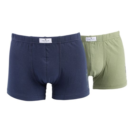 Мужские трусы боксеры набор 2в1 (темно-синие, оливковые) Tom Tailor 70476/6061 320