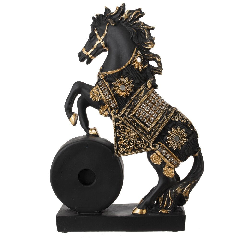 GAEM Фигурка декоративная "Лошадь" с часами (AAAx1,н/п), L15 W5 H22 см