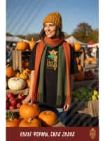 Футболка с вышивкой черная Kiss me Лягушка