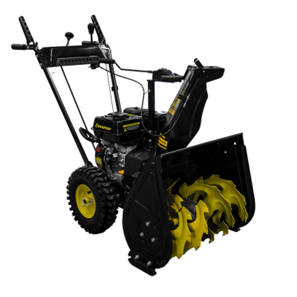 Снегоуборщик бензиновый Champion ST655 желтый с черным 130х60х104 см