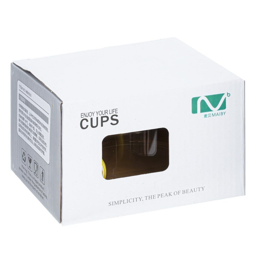 GAEM Кружка с ложкой на деревянной подставке, 300 мл, L12 W9,5 H8,5 см, 3в.