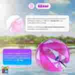 Аттракцион Водный шар ПВХ «Розовое сияние» 1.5*1.5*1.5 м