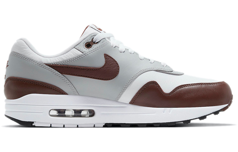 Nike Air Max 1 Mystic Dates retro low-top running shoes men's gray brown White