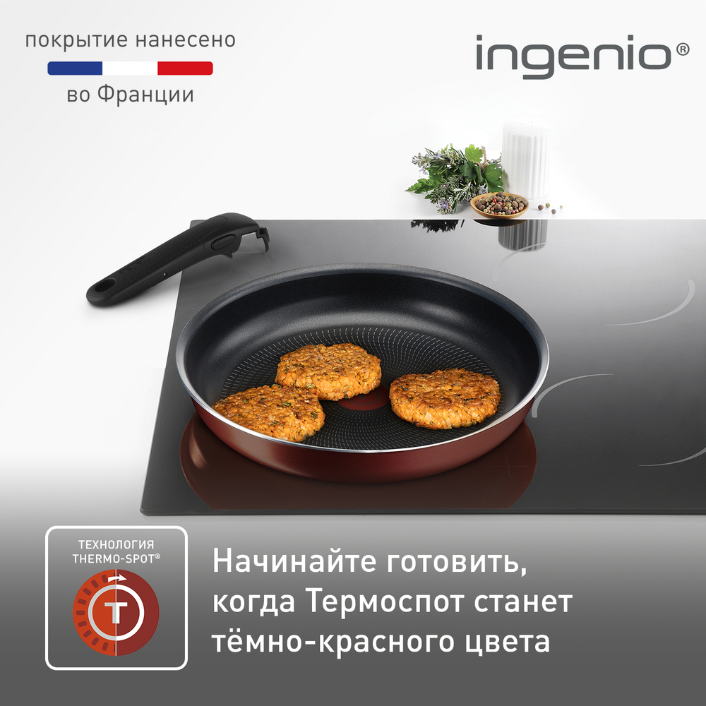 Набор посуды Tefal Ingenio Red 11 предметов 04186850