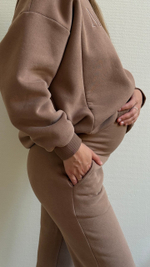 Брюки премиум утепленные для беременных, Мокко