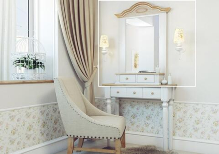 арт. 4418 Зеркало-Полка Хельсинки Ш700xГ180xВ1000