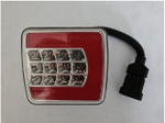 Фонарь задний UNIVERSAL ФЗУ-1 LED (12В) NEON , размер 105х100х35мм,разъём 4PIN Новинка
