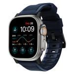 Спортивный ремешок Nomad Rugged Band для Apple Watch 44, 45, 46 мм и Ultra 2–3 Водостойкий ремешок из фторэластомера с классической застёжкой из нержавеющей стали