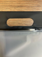 Пакет слайдер черный с одной полупрозрачной стороной и вырубной ручкой матовый 25*30 см 70 мкм