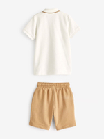 Поло и шорты в комплекте для мальчика Next N33-652, Бежевый, Белый