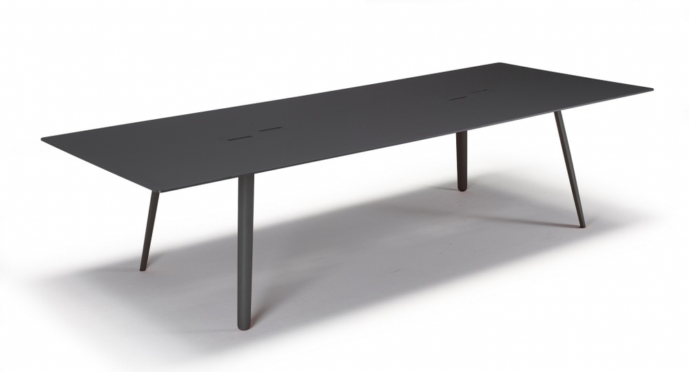 Стол ламинированный с каналом для протяжки проводов Scab Design Squid OF, черный, черный fenix