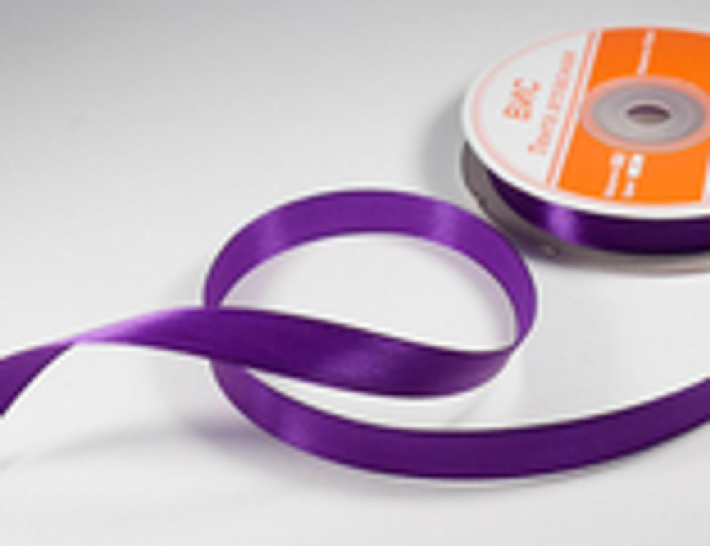 Лента атласная 12 мм фиолетовая