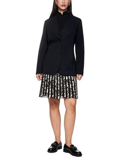 Marc Cain Жакет из костюмной вискозы без лацканов