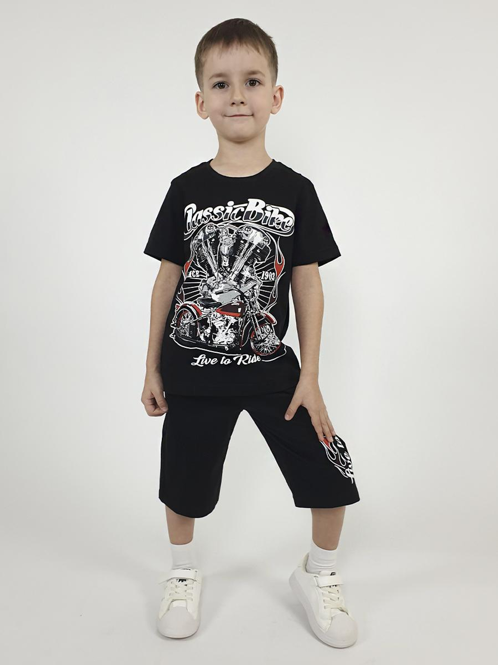 01-128-5 Комплект фуфайка+шорты для мальчика Luneva