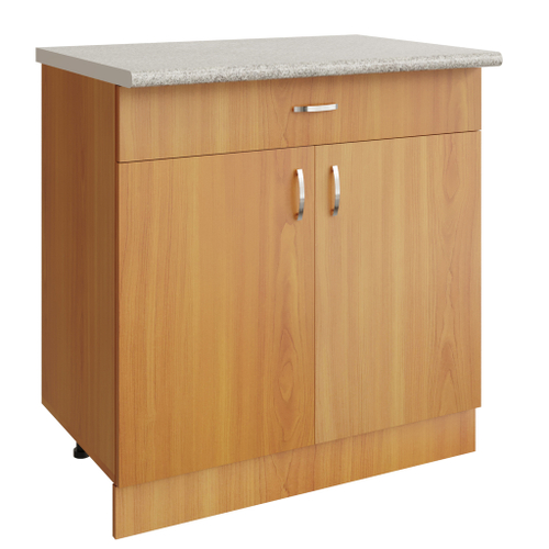 Стол разделочный 80 ольха (1 ящик), столешница гранит пёстрый