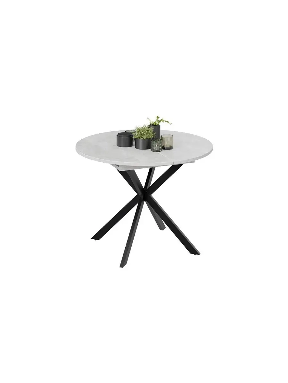 Стол кухонный Черный муар 100(131)х100х75 см