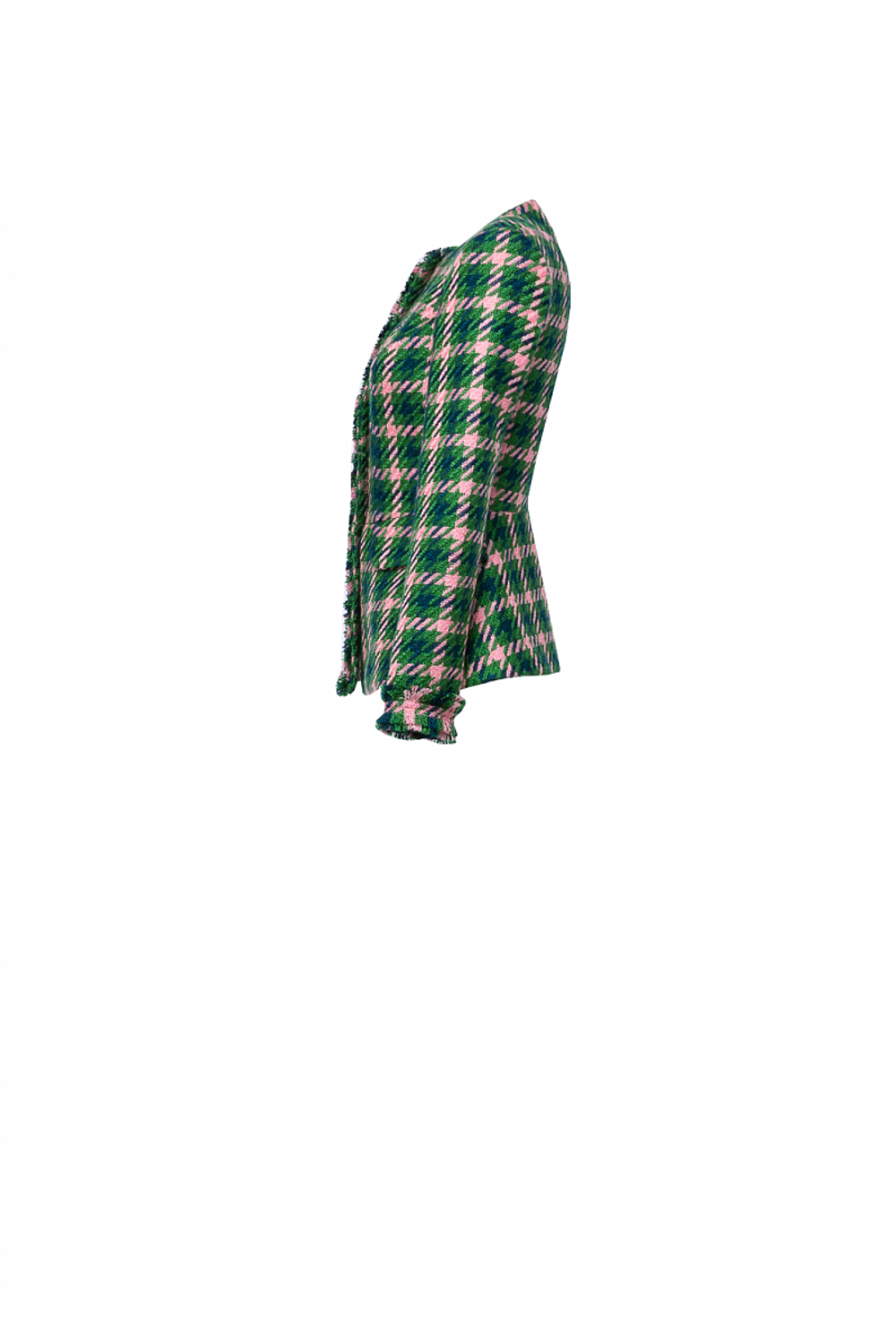 Приталенный твидовый жакет в клетку 01-01-23 FW