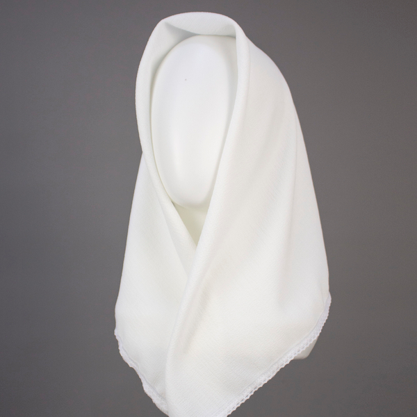 Платок ритуальный головной с кружевом