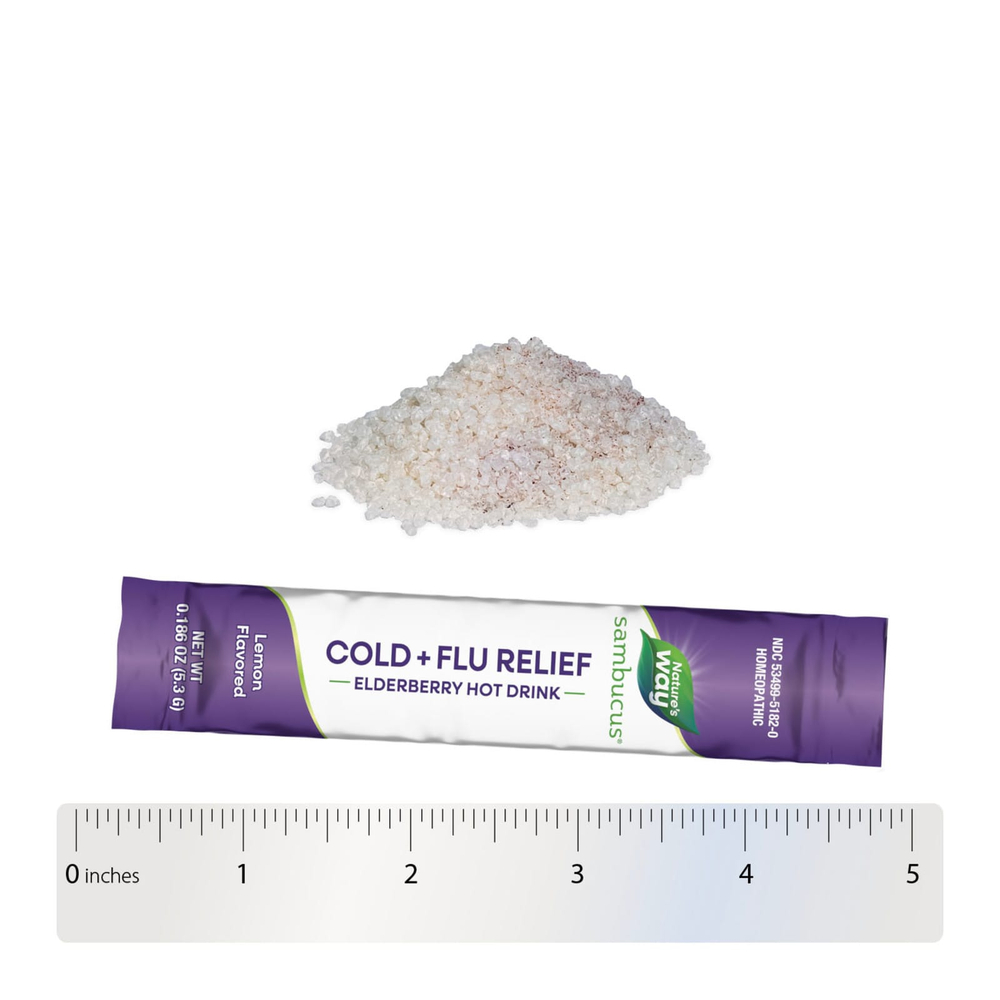 Nature's Way, Sambucus®, смесь для горячих напитков, стандартизированная бузина, мед, лимон и ягоды, 10 пакетиков по 0,18 унции