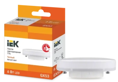 Лампа светодиодная T75 таблетка 6Вт 230В 3000К GX53 IEK