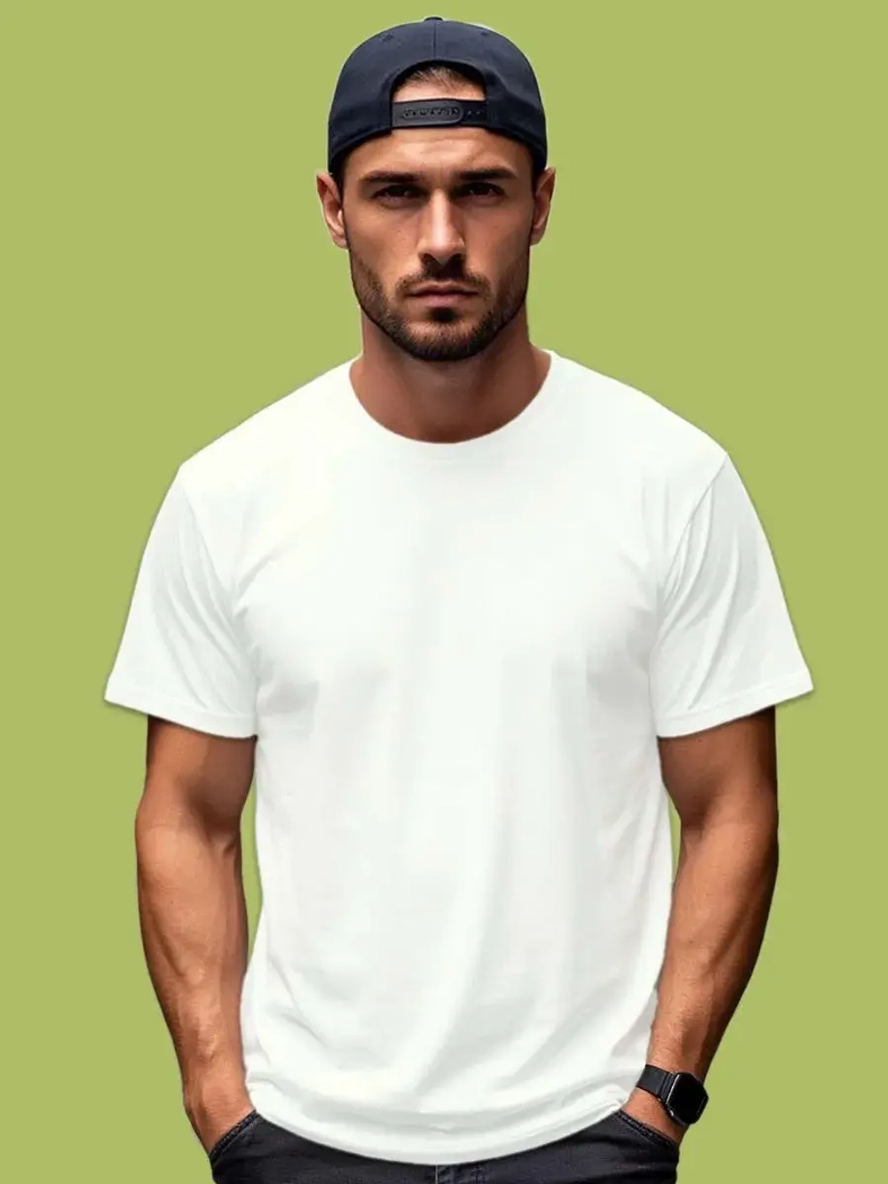 Футболка Взрослая.Премиум однотонная.Набор 2 шт