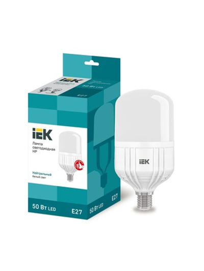 Лампа светодиодная HP 50Вт 4000К нейтр. бел. E27 230В IEK LLE-HP-50-230-40-E27