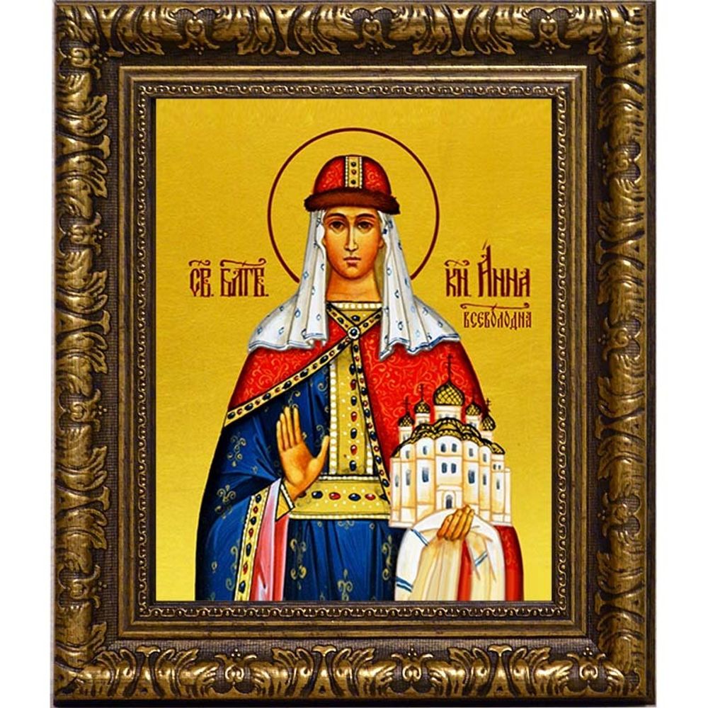 Анна Всеволодовна, преподобная княжна. Икона на холсте.