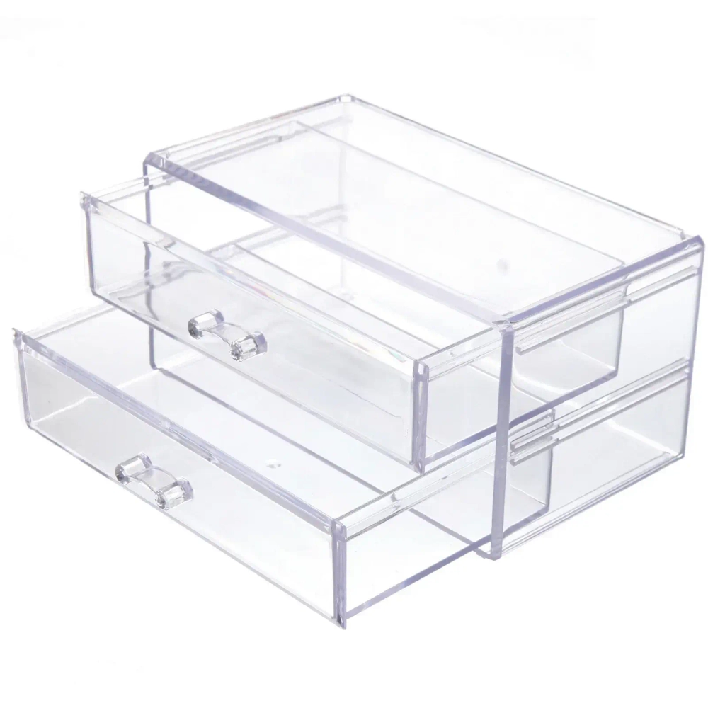 Органайзер для хранения «ФАНТЭНЕГРО», прозрачный, 2 отделения, 18,7*10*9см (коробка)