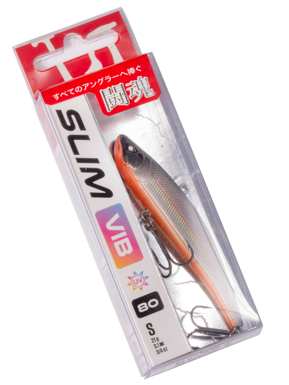 Воблер вертикальный Lucky John Slim VIB S 80, цвет 101