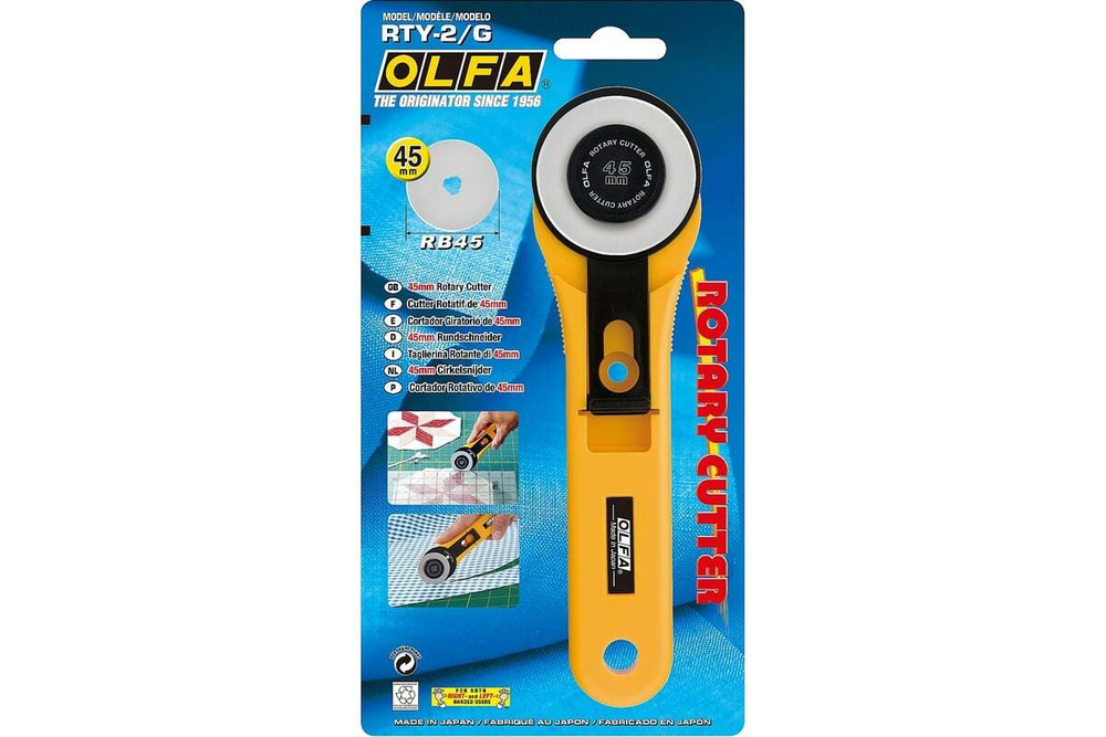 Нож OLFA с круговым лезвием 45 мм OL-RTY-2/G