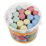 Мел цветной в ведре "FUNGURU", 20шт. Jumbo утолщенный