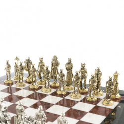 Шахматы "Галлы и Римляне" доска 40х40 см лемезит мрамор G 122641