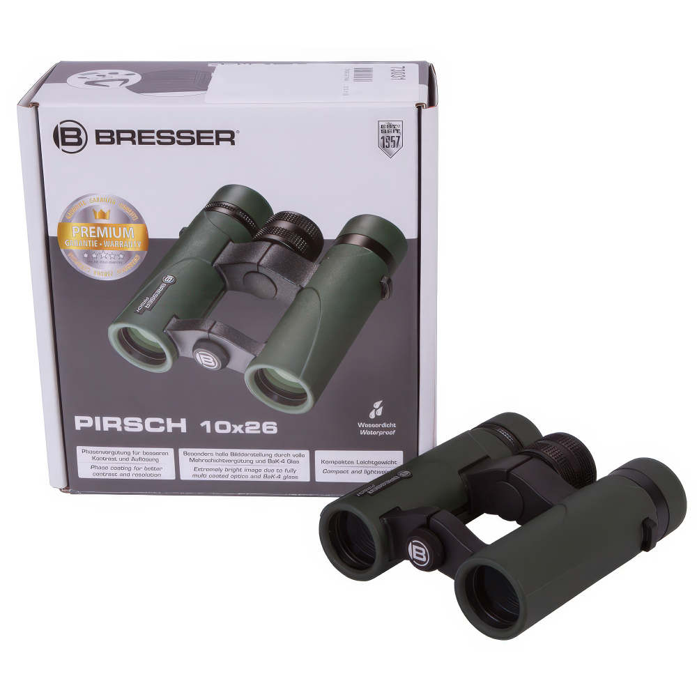 Бинокль Bresser Pirsch 10x26 - Компактная конструкция