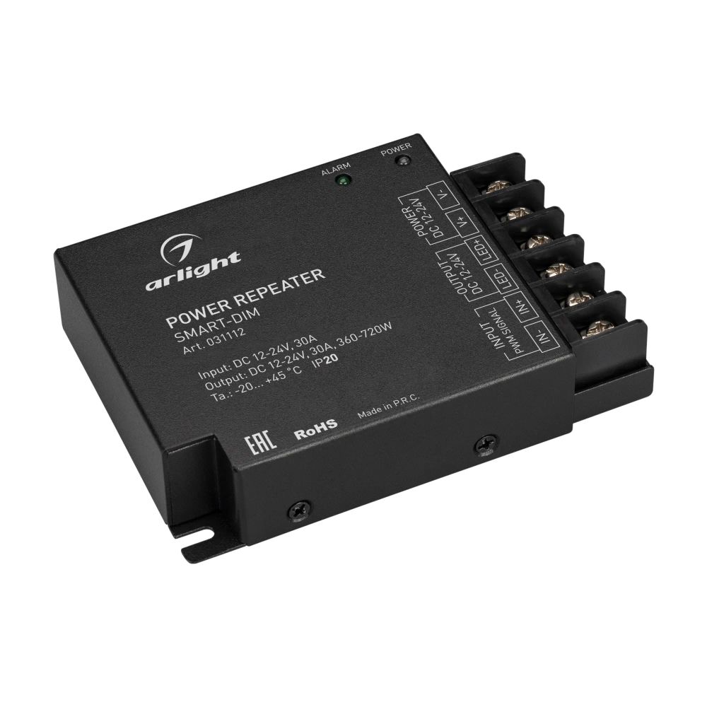 Усилитель SMART-DIM (12-24V, 1x30A) (Arlight, IP20 Металл, 5 лет) 031112