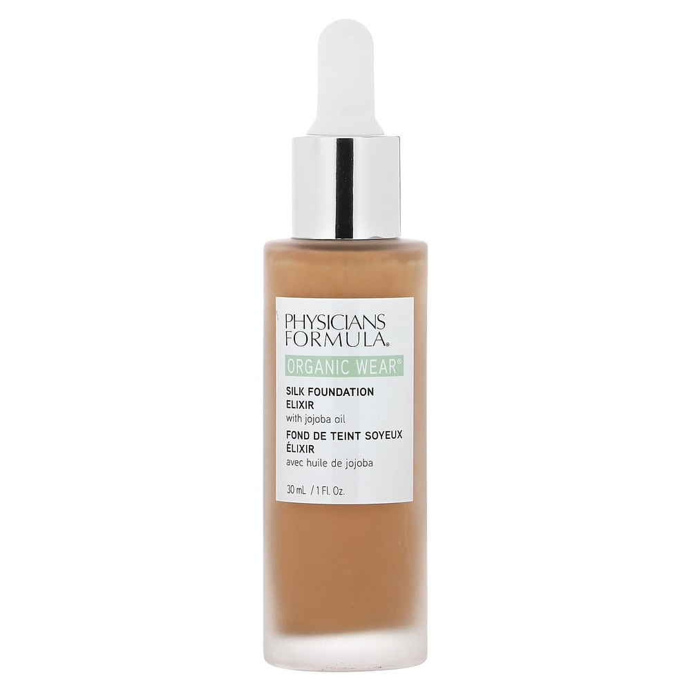 Physicians Formula, Organic Wear, эликсир для шелковой основы с маслом жожоба, от среднего до загара, 30 мл (1 жидк. унц.)