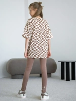 Костюм для девочки летний в клетку