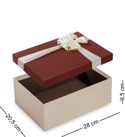 WG-50/2-B Коробка подарочная «Прямоугольник» цв.беж/бордов.