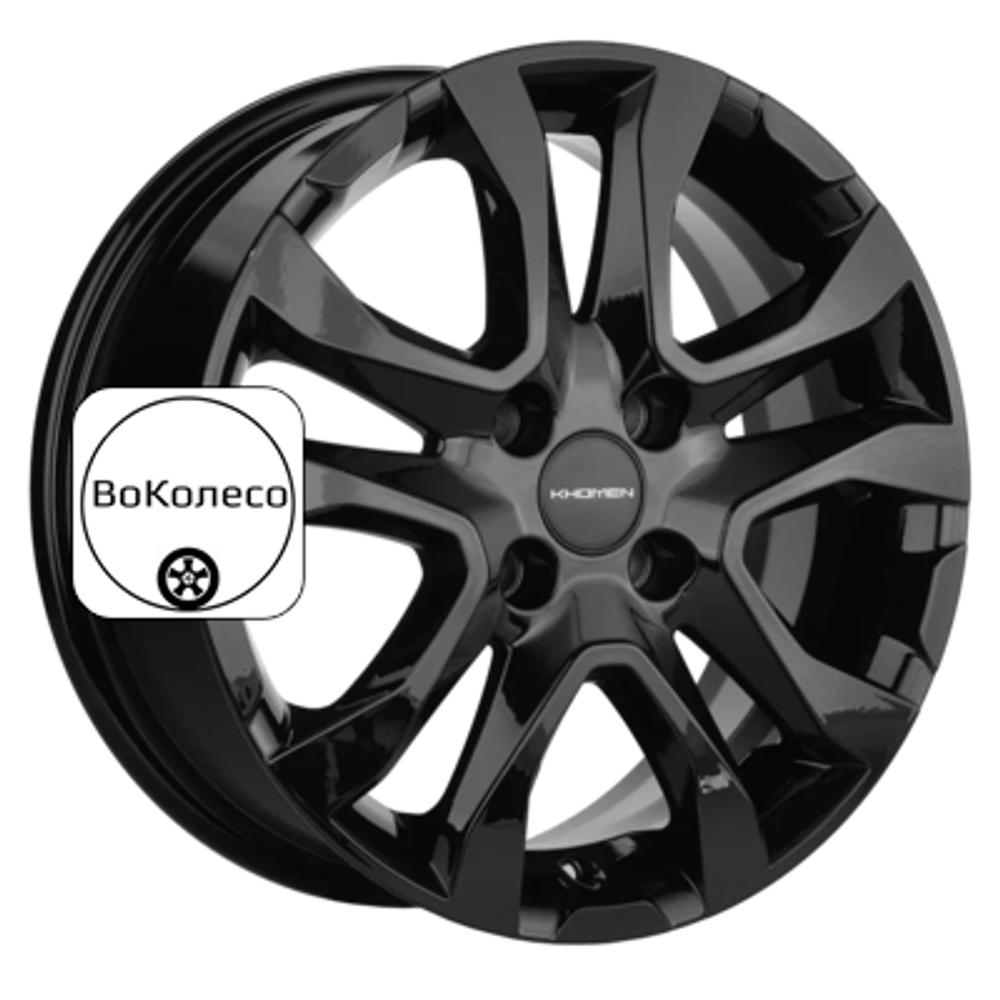 6x15/4x100 ET46 D54,1 KHW1503 (Rio/Solaris) Black Khomen Wheels